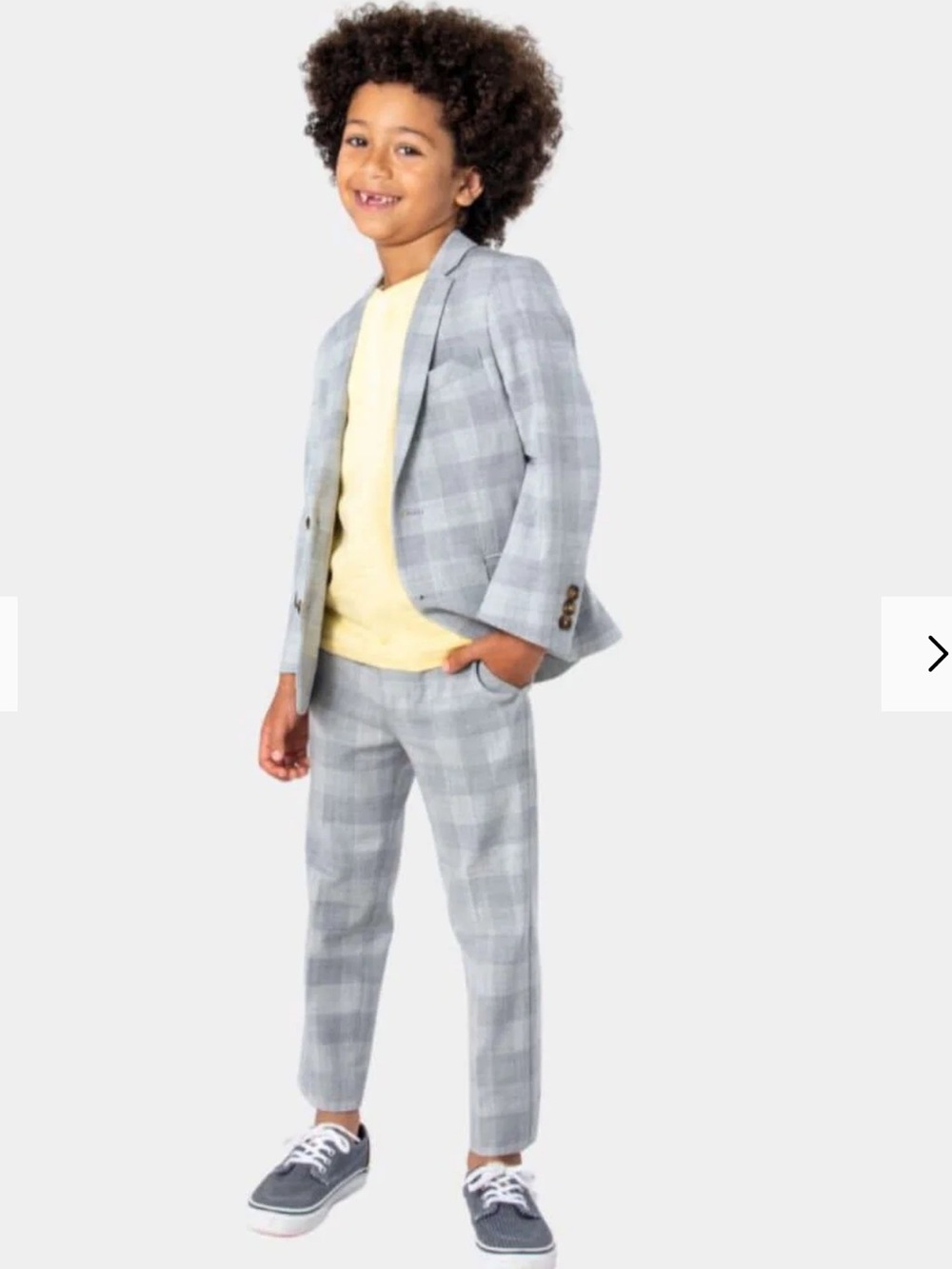 Appaman Boys Light Gray Plaid Suit Jacket & Pants size 12